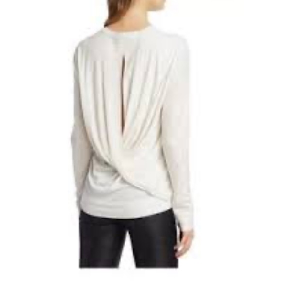 Helmut Lang Tops - Helmut Lang Twist Back White Long Sleeve Tee